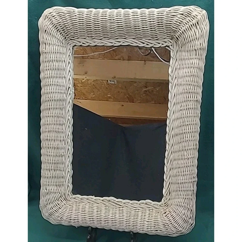 Vintage Wicker Mirror 24